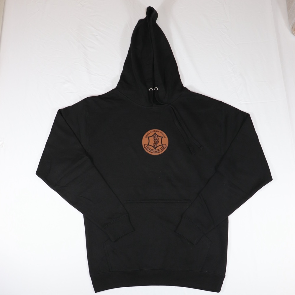 Leatherette IDF Pullover Hoodie - Israel Army - Stand With Israel